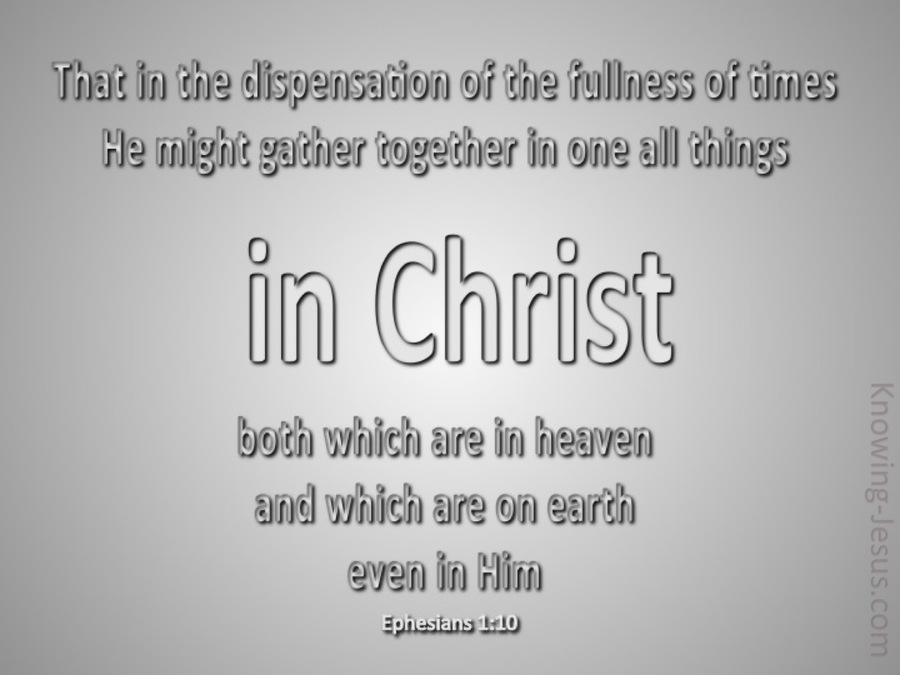 Ephesians 1:10 All Things In Christ (silver)